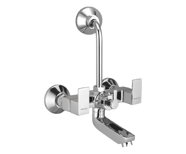 Wall Mixer with Provision for OverHead Shower with Bend Pipe, Connecting Legs & Wall Flange