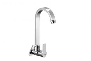 Sink Cock Swivel Spout with Wall Flange
