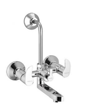 Wall Mixer with Provision for Overhead Shower with Bend Pipe
connecting Legs & Wall Flanges