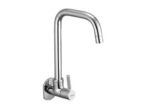 Sink Cock Swivel Spout with Wall Flange