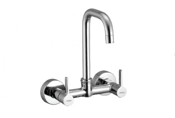 Sink Mixer with Swivel Spout (Wall Mounted Model) with Connecting legs & wall Flanges