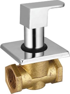 Flush Cock (Concealed) Half Turn 25mm with Wall Flange