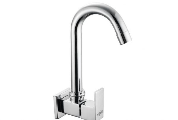 Sink Cock Swivel Spout with Wall Flange
