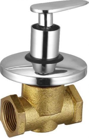Flush Cock (Concealed) Half Turn 25mm with Wall Flange