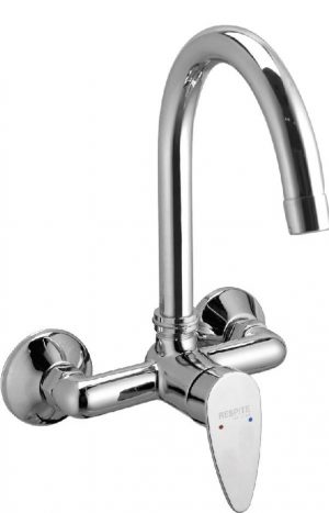 S/L Sink Mixer with Swivel Spout (Wall Mounted Model) with Connecting Legs & Wall Flanges
