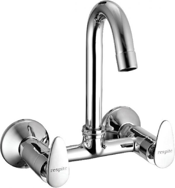Sink Mixer with Swivel Spout (Wall Mounted Model) with Connecting legs & wall Flanges