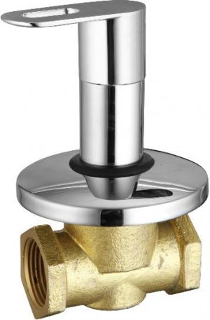 Flush Cock (Concealed) Half Turn 25mm with Wall Flange