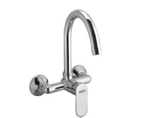 S/L Sink Mixer with Swivel Spout (Wall Mounted Model) with Connecting Legs & Wall Flanges