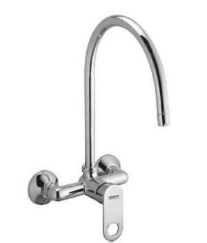 S/L Sink Mixer with Extra Long Swivel Spout (Wall Mounted Model) with Connecting Legs & Wall Flanges.