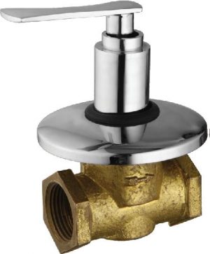 Flush Cock (Concealed) Half Turn 25mm with Wall Flange