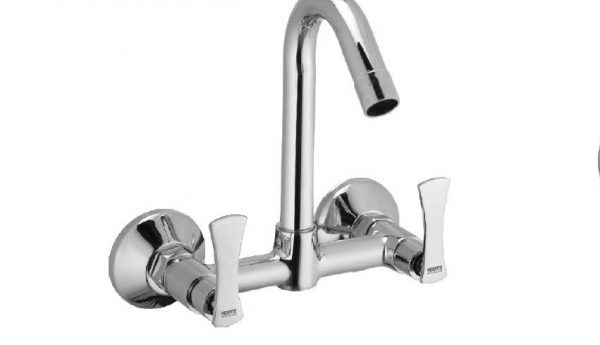 Sink Mixer with Swivel Spout (Wall Mounted Model) with Connecting legs & wall Flanges