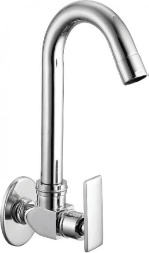 Sink Cock Swivel Spout with Wall Flange
