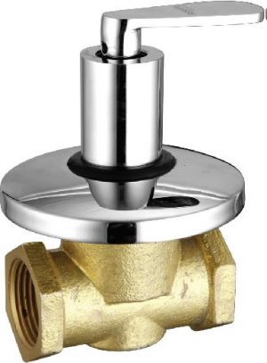Flush Cock (Concealed) Half Turn 25mm with Wall Flange