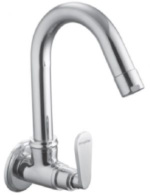 Sink Cock Swivel Spout with Wall Flange