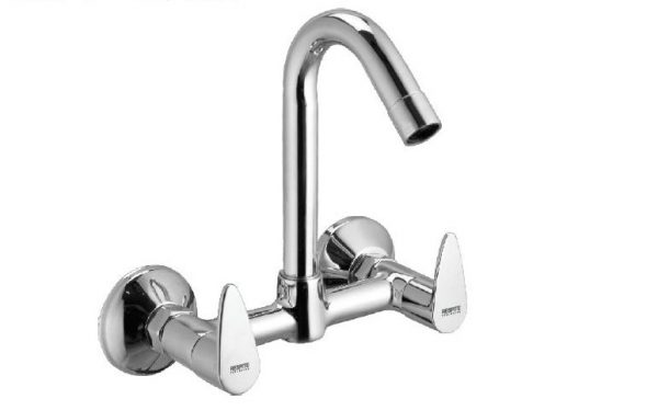 Sink Mixer with Swivel Spout (Wall Mounted Model) with Connecting legs & wall Flanges