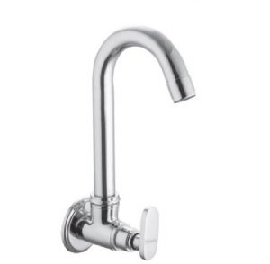 Sink Cock Swivel Spout with Wall Flange