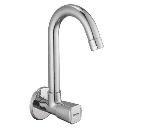 Sink Cock Swivel Spout with Wall Flange
