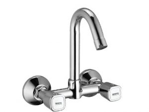 Sink Mixer with Swivel Spout (Wall Mounted Model) with Connecting legs & wall Flanges