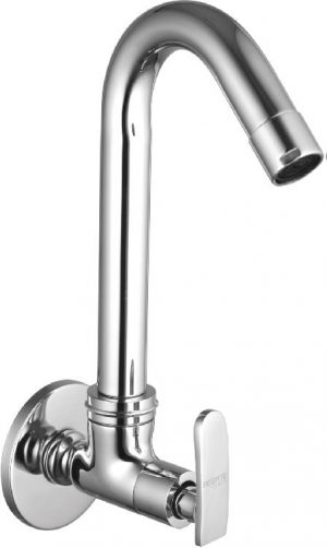 Sink Cock Swivel Spout with Wall Flange