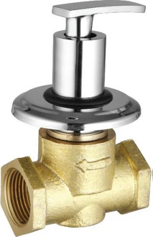 Flush Cock (Concealed) Half Turn 25mm with Wall Flange