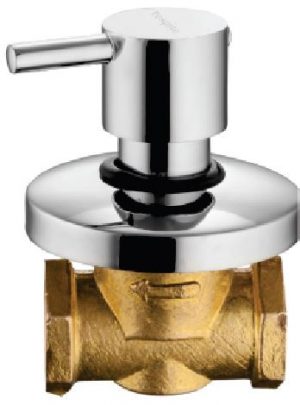 Flush Cock (Concealed) Half Turn 25mm with Wall Flange