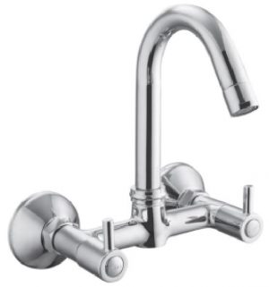 Sink Mixer with Swivel Spout (Wall Mounted Model) with Connecting legs & wall Flanges