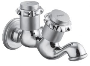 Two Way Bib Cock with Wall Flange