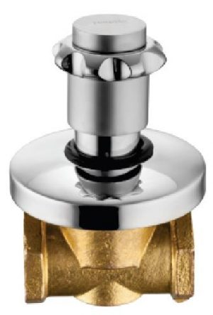 Flush Cock (Concealed) Half Turn 25mm with Wall Flange