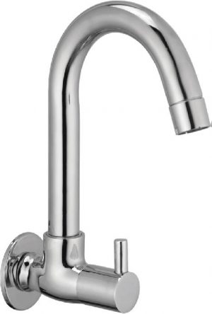 Sink Cock Swivel Spout with Wall Flange