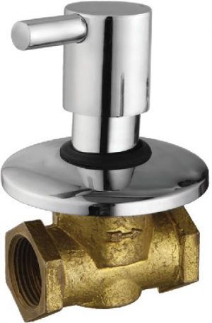Flush Cock (Concealed) Half Turn 25mm with Wall Flange