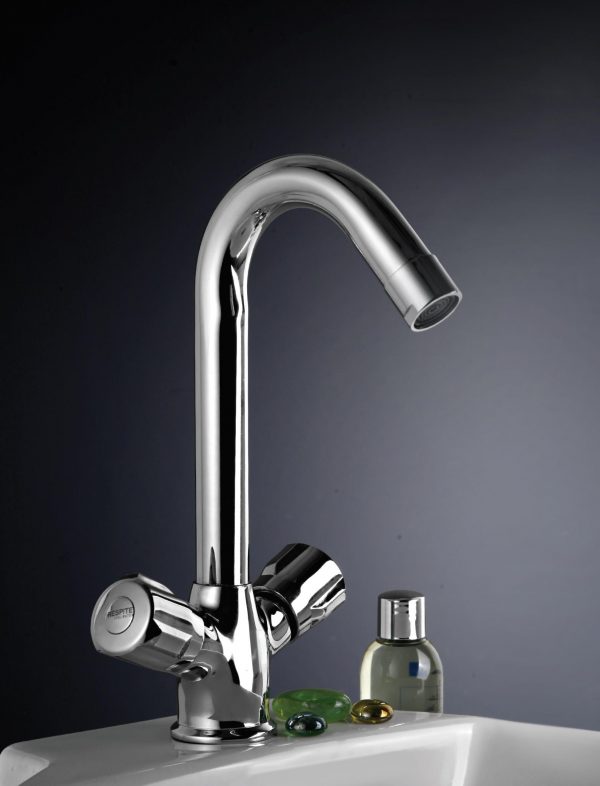 Centre Hole Basin Mixer with Regular Spout without pop-up waste