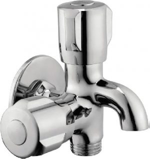 Two Way Bib Cock with Wall Flange