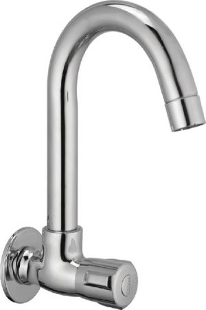 Sink Cock Swivel Spout with Wall Flange